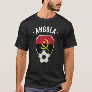 Angola Fußball Angola Flaggenfußball Angolanischer T-Shirt