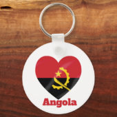 Angola-Herzenflagge Schlüsselanhänger (Rückseite)