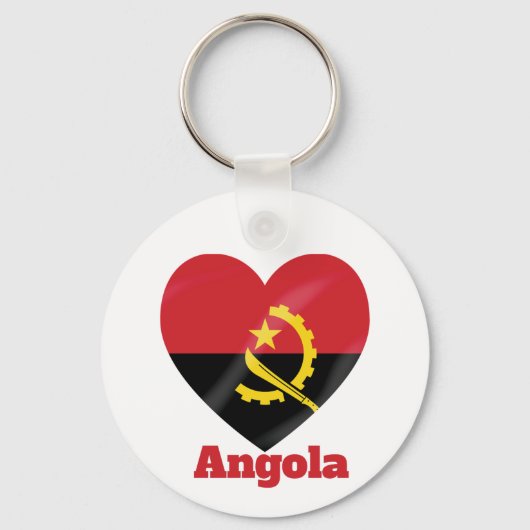 Angola-Herzenflagge Schlüsselanhänger (Rückseite)