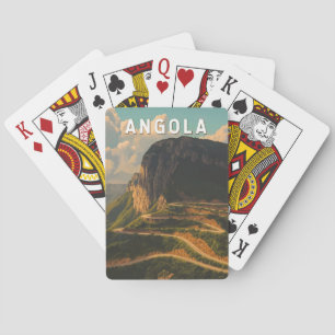 Angola Illustration Reise Kunst Vintage Spielkarten