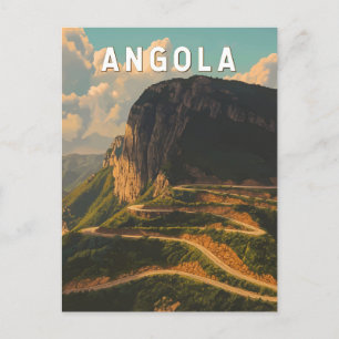 Angola Illustration Travel Art Vintag Postkarte