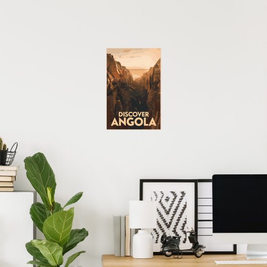 Angola Lubango Art Vintag Poster (Heimbüro)