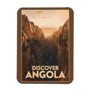Angola Lubango Reise Kunst Vintage Magnet