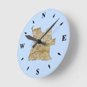 Angola Map Clock Runde Wanduhr (Winkel)