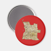 Angola Map Magnet (Vorderseite/Rückseite)