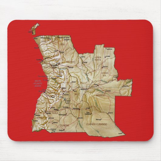 Angola Map Mousepad (Vorne)