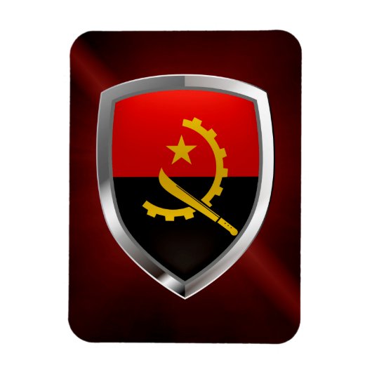 Angola Mettalic Emblem Magnet (Vertikal)