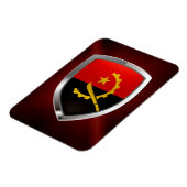 Angola Mettalic Emblem Magnet (Linke Seite)