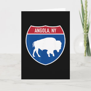 Angola New York Buffalo Ny Highway Interstate Schi Karte
