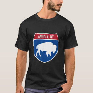 Angola New York Buffalo Ny Highway Interstate Schi T-Shirt
