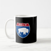 Angola New York Buffalo Ny Highway Interstate Sign Kaffeetasse (Links)