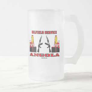 Angola-Ölfeld-Service, Bier-Glas, Öl, Cabinda Mattglas Bierglas