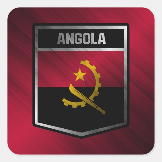 Angola Quadratischer Aufkleber (Vorderseite)