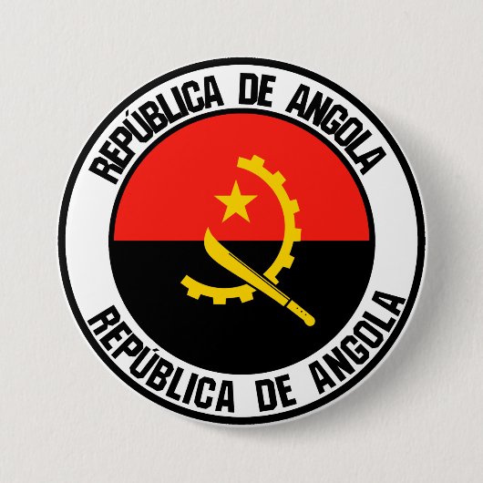 Angola Round Emblem Button (Vorderseite)