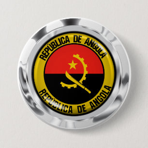 Angola Round Emblem Button