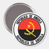Angola Round Emblem Magnet (Vorderseite/Rückseite)