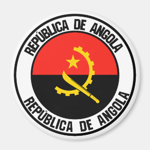 Angola Round Emblem Magnet