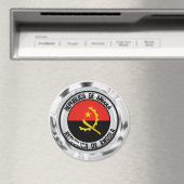 Angola Round Emblem Magnet (In Situ (Geschirrspüler))