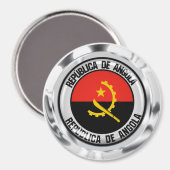 Angola Round Emblem Magnet (Vorderseite/Rückseite)
