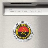 Angola Round Emblem Magnet (In Situ (Geschirrspüler))