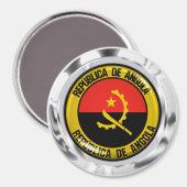 Angola Round Emblem Magnet (Vorderseite/Rückseite)
