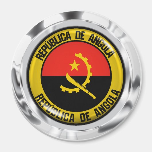 Angola Round Emblem Magnet (Vorne)