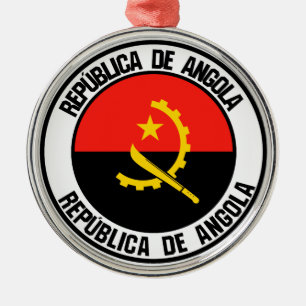 Angola Round Emblem Ornament Aus Metall