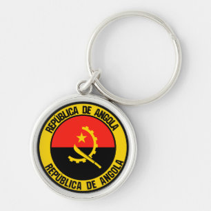 Angola Round Emblem Schlüsselanhänger