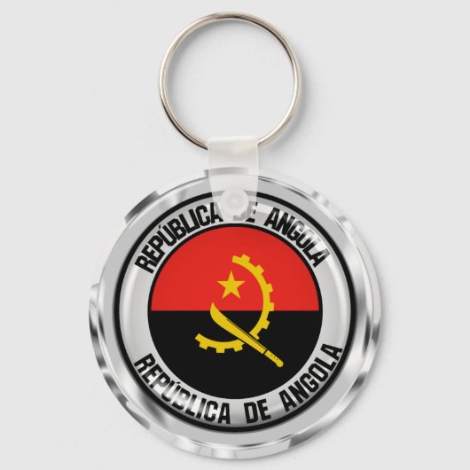 Angola Round Emblem Schlüsselanhänger (Vorderseite)