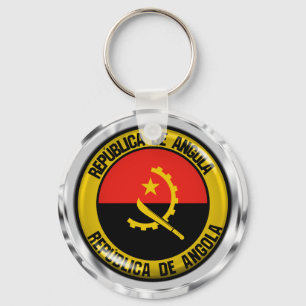 Angola Round Emblem Schlüsselanhänger