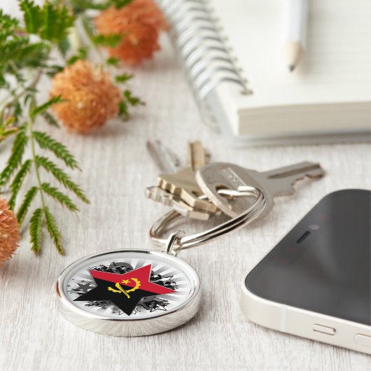 Angola-Stern Schlüsselanhänger (Seite)