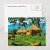 Angola, Traditionsdorf, Hochebene von Benguela Postkarte (Vorne/Hinten)