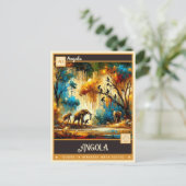 Angola | Vintage Malerei Postkarte (Stehend Vorderseite)