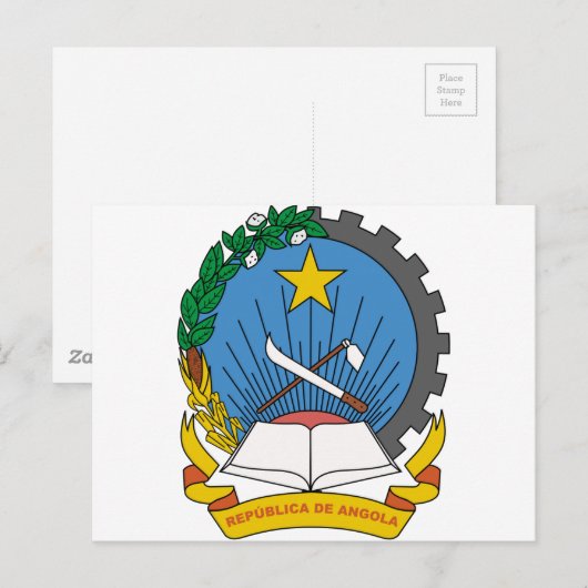 Angola-Wappen Postkarte (Vorne/Hinten)