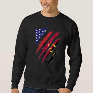 Angolan American Grown Flag USA Patriot Heritage Sweatshirt