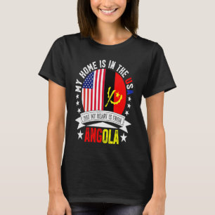 Angolan American Patriot Heart ist aus Angola Flag T-Shirt