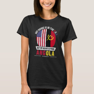 Angolan Amerikanisches Patriot Herz kommt aus Ango T-Shirt