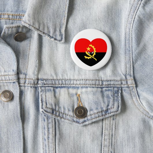 Angolan heart - For real Angolans! Button (Beispiel)