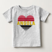 Angolan Herz, I Liebe Angola Baby T-shirt (Vorderseite)