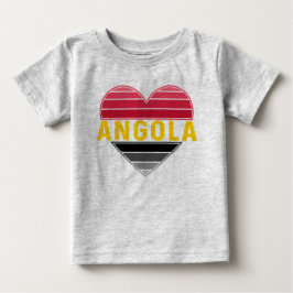 Angolan Herz, I Liebe Angola Baby T-shirt