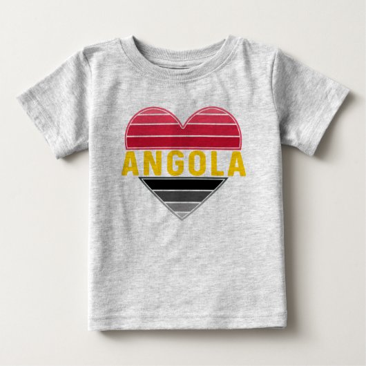 Angolan Herz, I Liebe Angola Baby T-shirt (Vorderseite)