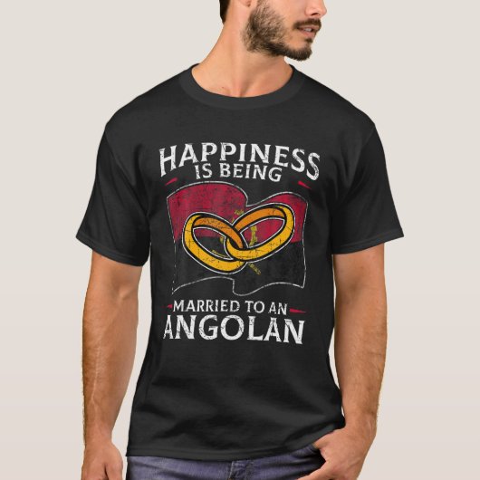 Angolan Wedding Angola Ehe Verheiratetes Erbe T-Shirt (Vorderseite)