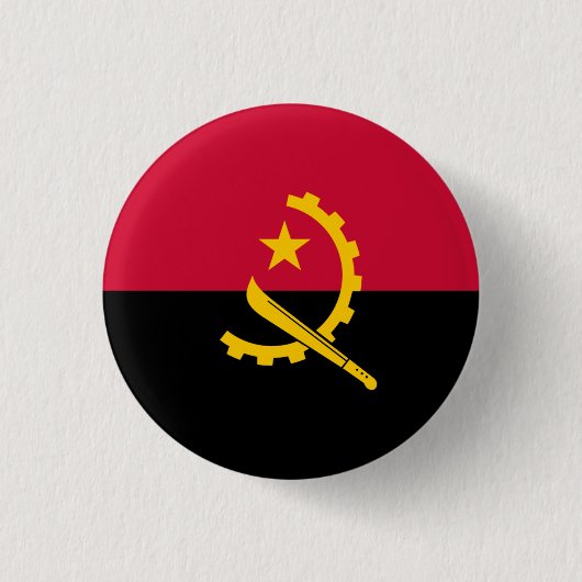 Angolanische Flagge, Flagge Angolas Button (Vorderseite)