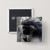 Angolanischer Schwarzweiss-Colobus-Affe Button (Vorne & Hinten)