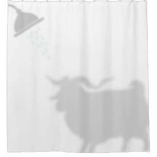 Angora Buck Goat Shadow Silhouette Shadow Buddies Duschvorhang