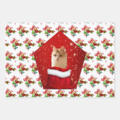 Angora Cat Christmas Geschenkpapier Set (Vorderseite)