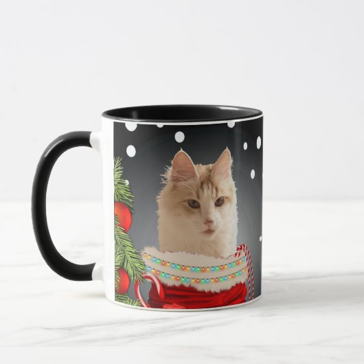 Angora Cat Holiday Tasse (Links)
