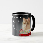 Angora Cat Holiday Tasse (VorderseiteRechts)