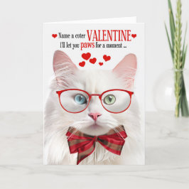 Angora Cat Lover Feline Spaß Valentinstag Feiertagskarte