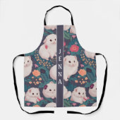 Angora Ferret farbenfrohe Muster Schürze (Vorderseite)